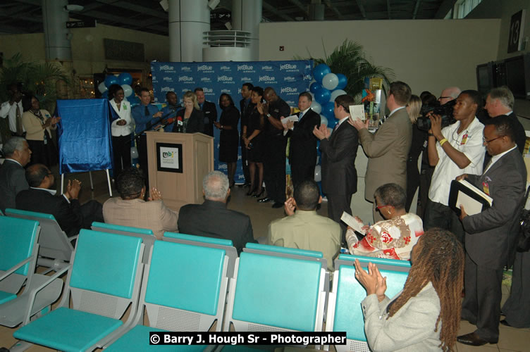 JetBue Airways' Inaugural Air Service between Sangster International Airport, Montego Bay and John F. Kennedy Airport, New York at MBJ Airports Sangster International Airport, Montego Bay, St. James, Jamaica - Thursday, May 21, 2009 - Photographs by Net2Market.com - Barry J. Hough Sr, Photographer/Photojournalist - Negril Travel Guide, Negril Jamaica WI - http://www.negriltravelguide.com - info@negriltravelguide.com...!