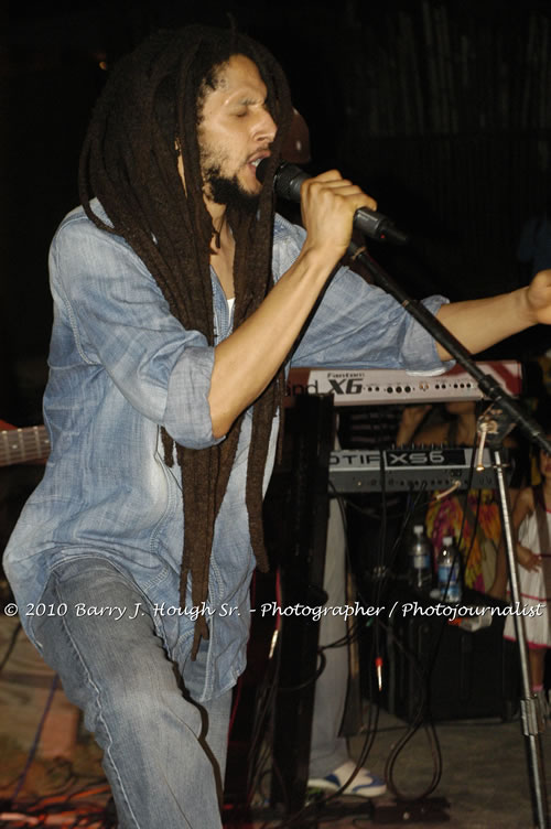 Julian Marley - Grammy Nominee & Son of the Legend Bob Marley - Live in Concert - Also featuring Ras Noble, Power Drill, Iron Head, & Robin Banks - Backing Band Roots Warrior, plus DJ Gemini @ One Love Reggae Concerts Series 09/10 @ Negril Escape Resort & Spa, February 2, 2010, One Love Drive, West End, Negril, Westmoreland, Jamaica W.I. - Photographs by Net2Market.com - Barry J. Hough Sr, Photographer/Photojournalist - The Negril Travel Guide - Negril's and Jamaica's Number One Concert Photography Web Site with over 40,000 Jamaican Concert photographs Published -  Negril Travel Guide, Negril Jamaica WI - http://www.negriltravelguide.com - info@negriltravelguide.com...!